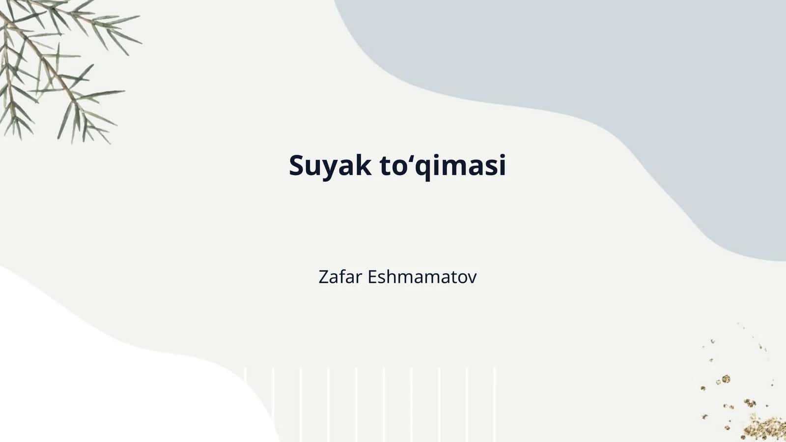 Suyak toʻqimasi 1