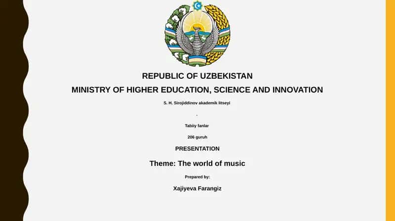 The world of music 1