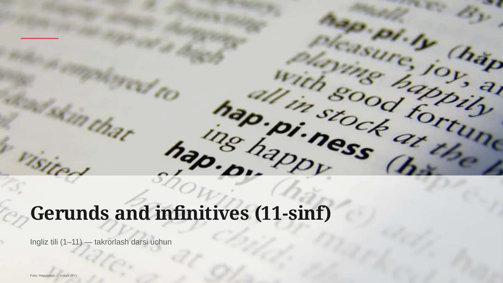 Gerunds and infinitives (11-sinf) 1