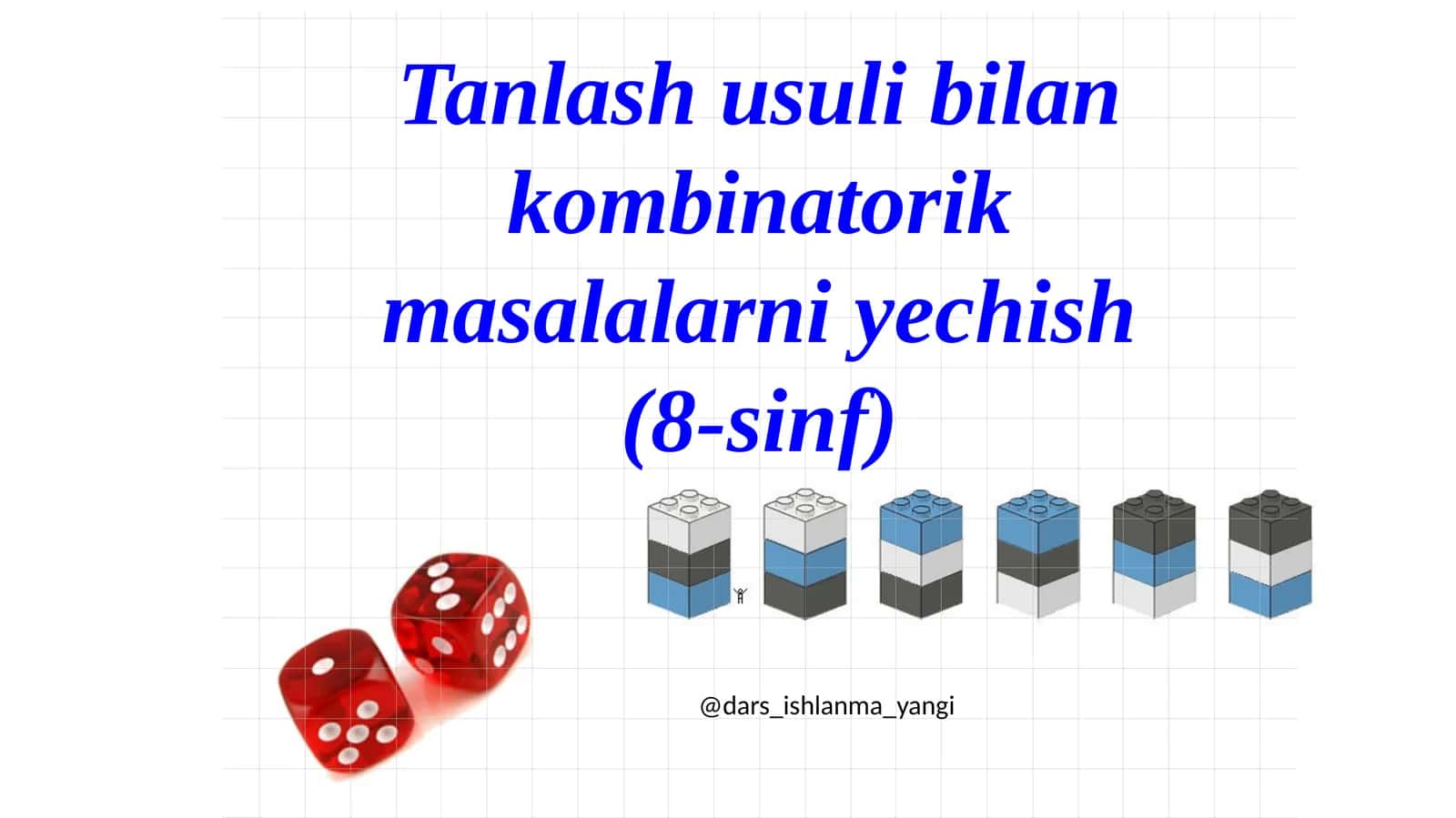 Tanlash usuli bilan kombinatorika masalalarini yechish (8-sinf) 1