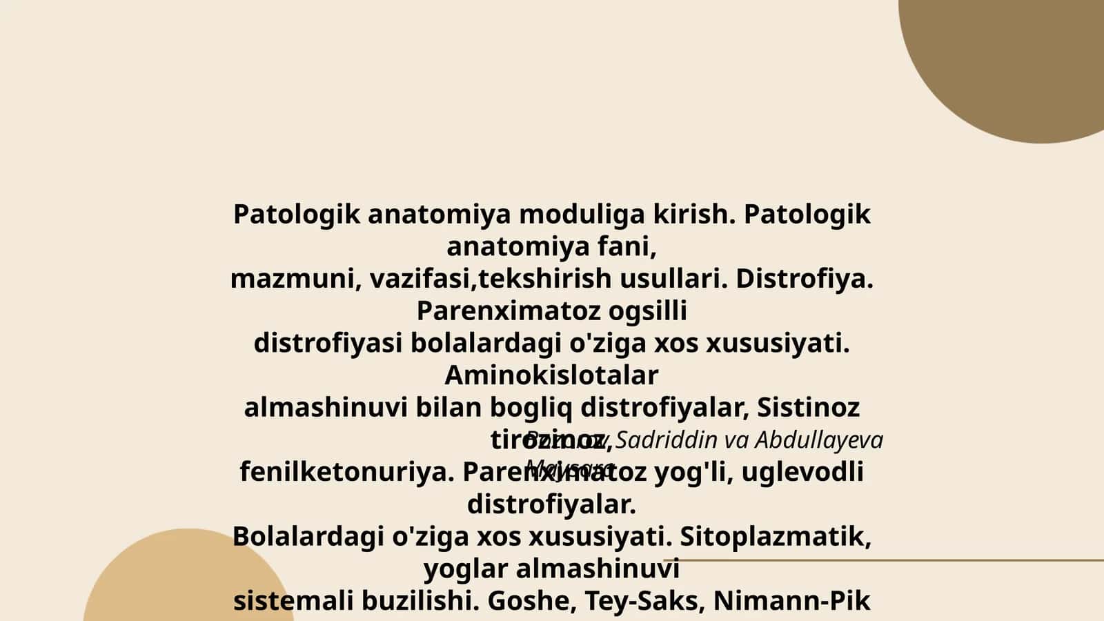Patologik anatomiya moduli 1