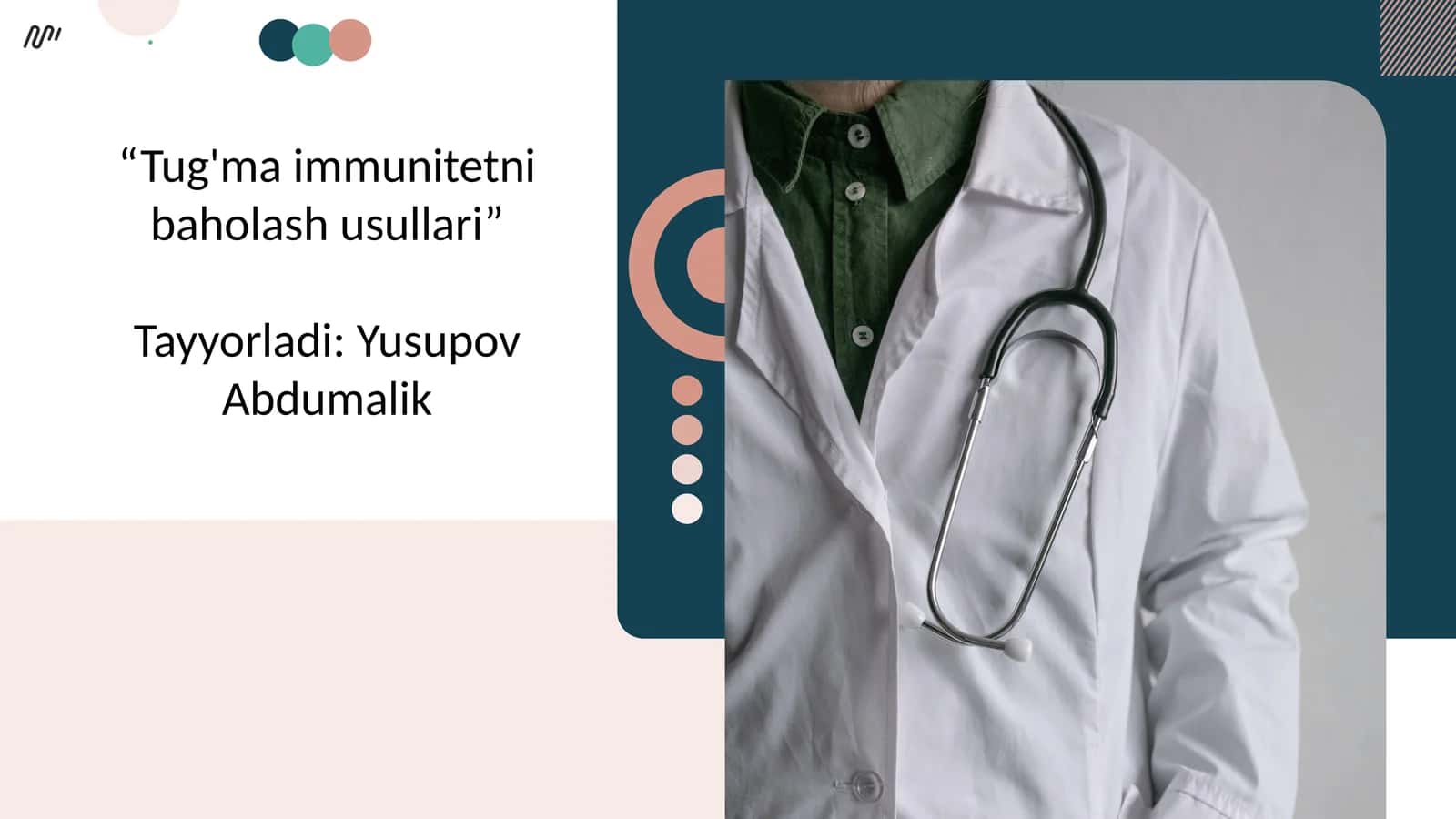 “Tug'ma immunitetni baholash usullari” 1