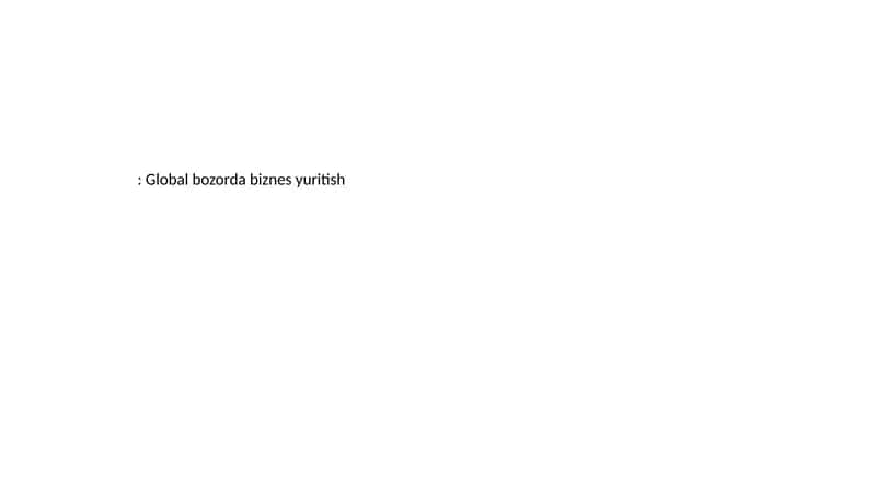 Jahon Savdo Tashkiloti 1