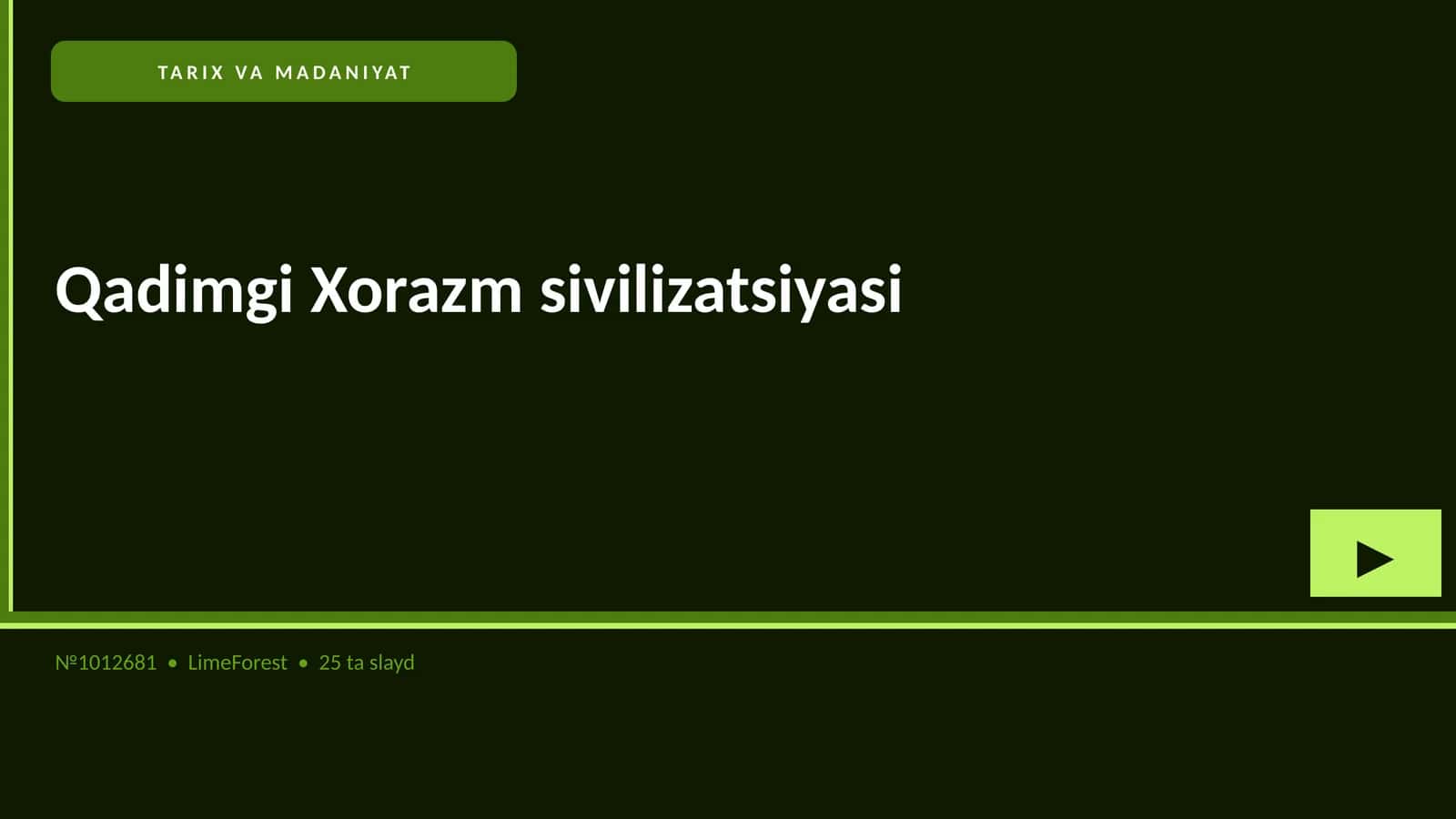 Qadimgi Xorazm sivilizatsiyasi 1