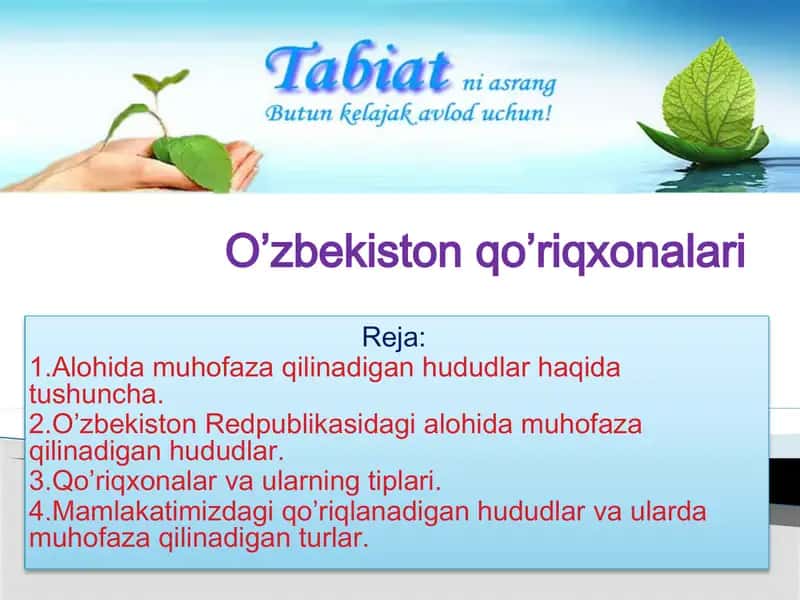 O’zbekiston qo’riqxonalari 1