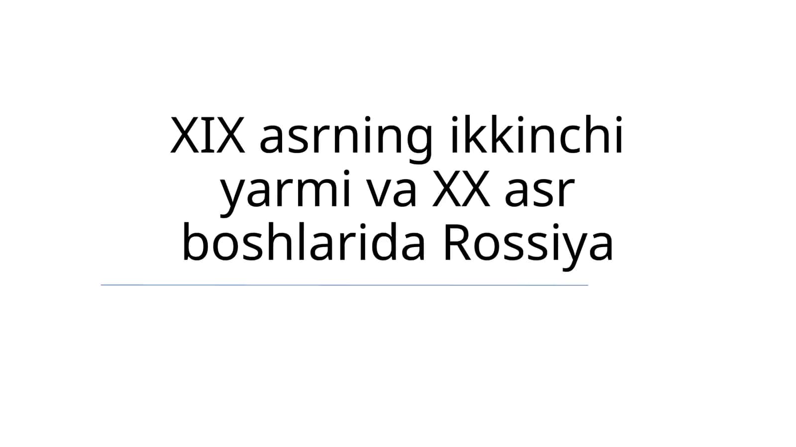 Rossiyaning Siyosiy Manzarasi 1