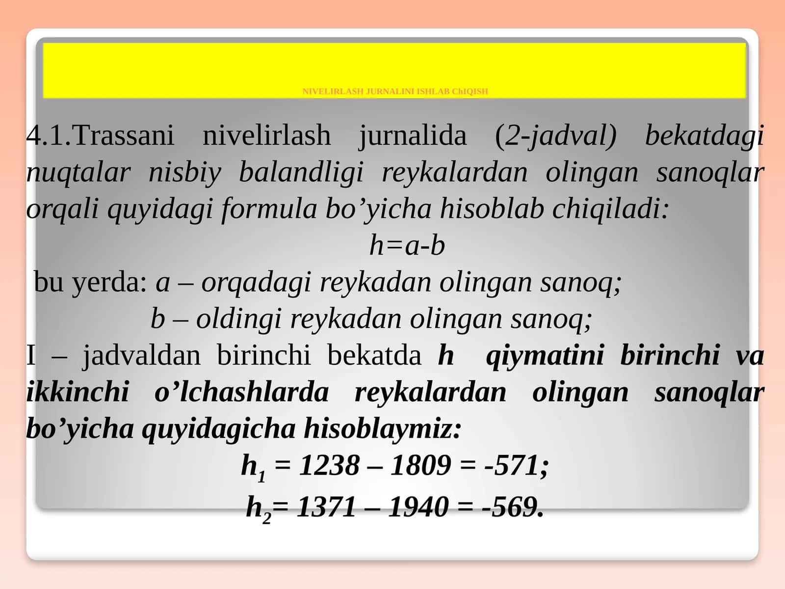 NIVELIRLASH JURNALI 1