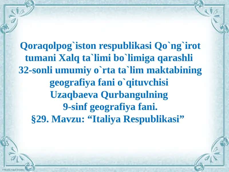 Italiya Respublikasi 1