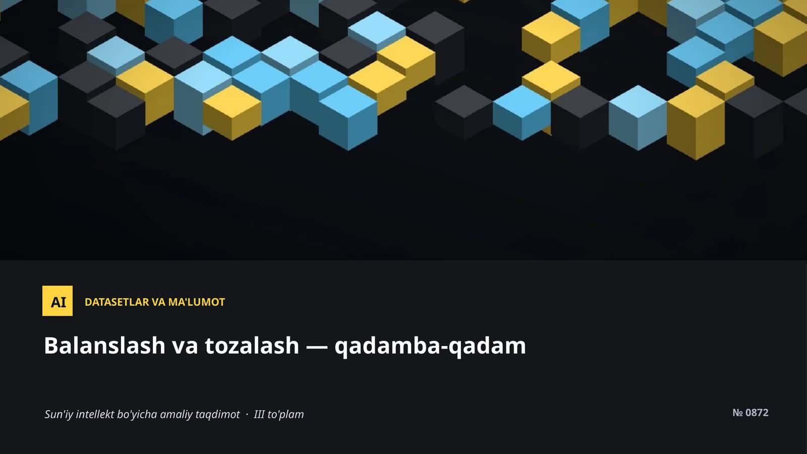 Balanslash va tozalash — qadamba-qadam 1