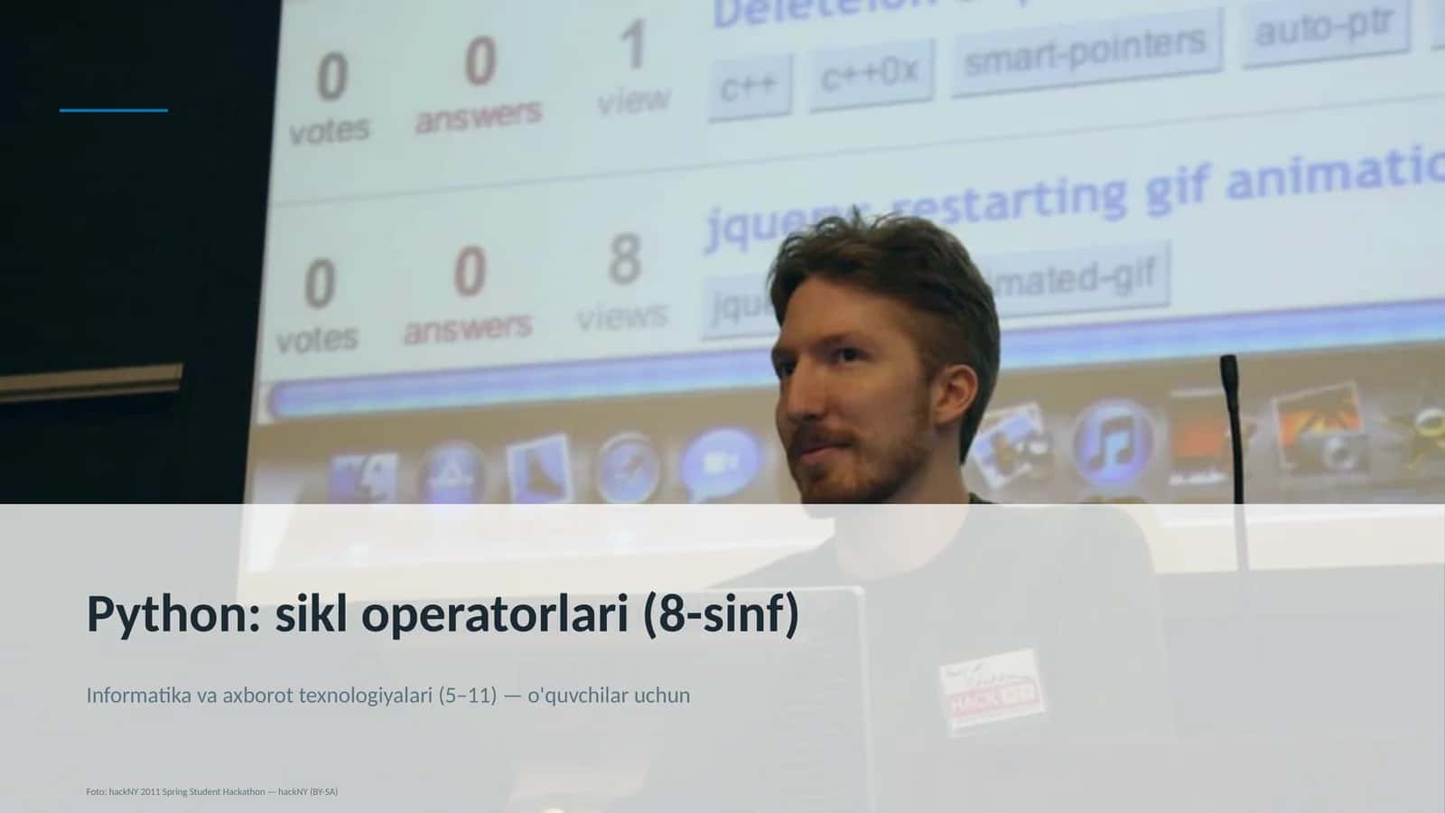 Python: sikl operatorlari (8-sinf) 1