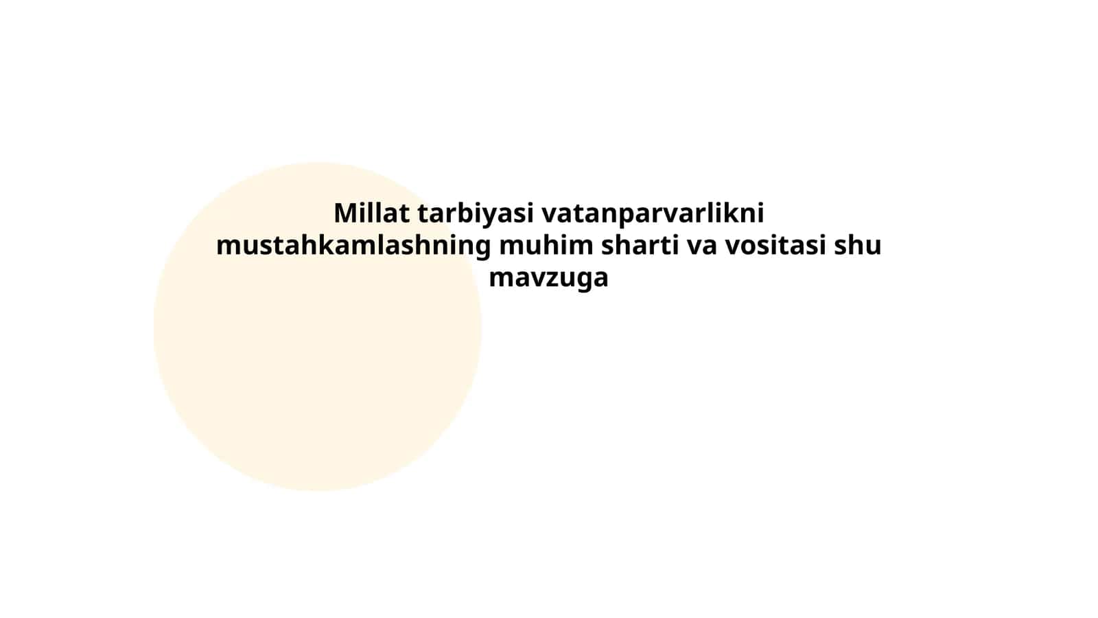 Millat tarbiyasi va vatanparvarlik 1