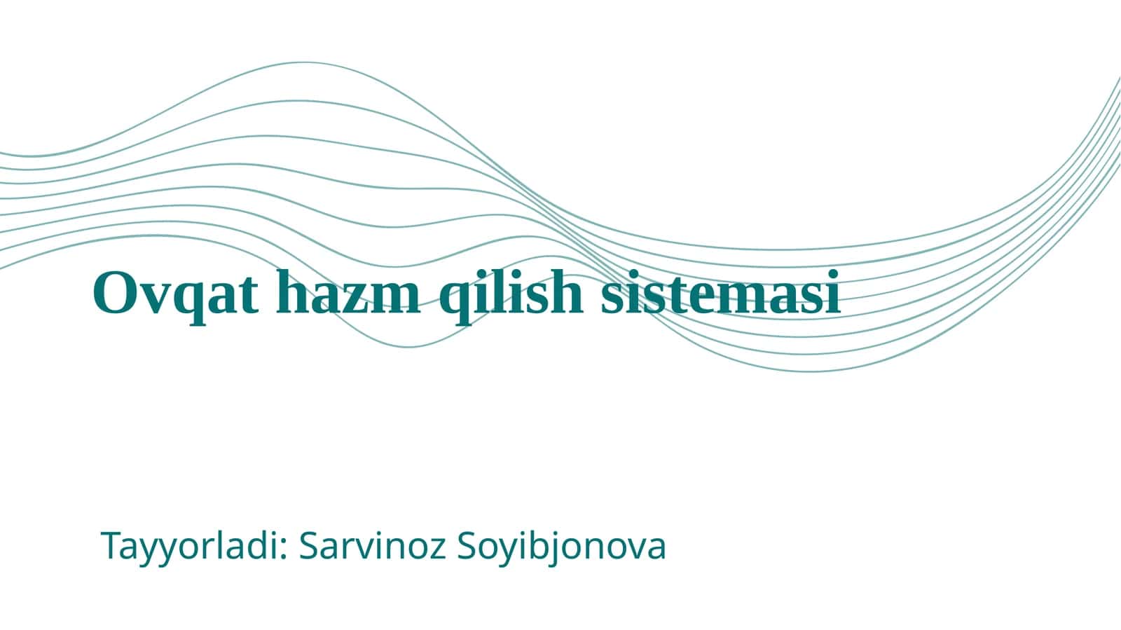 Ovqat hazm qilish sistemasi 1