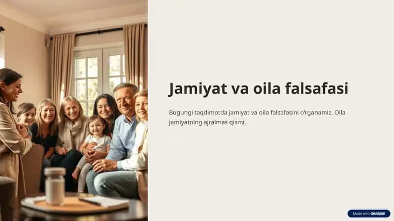 Jamiyat va oila falsafasi 1