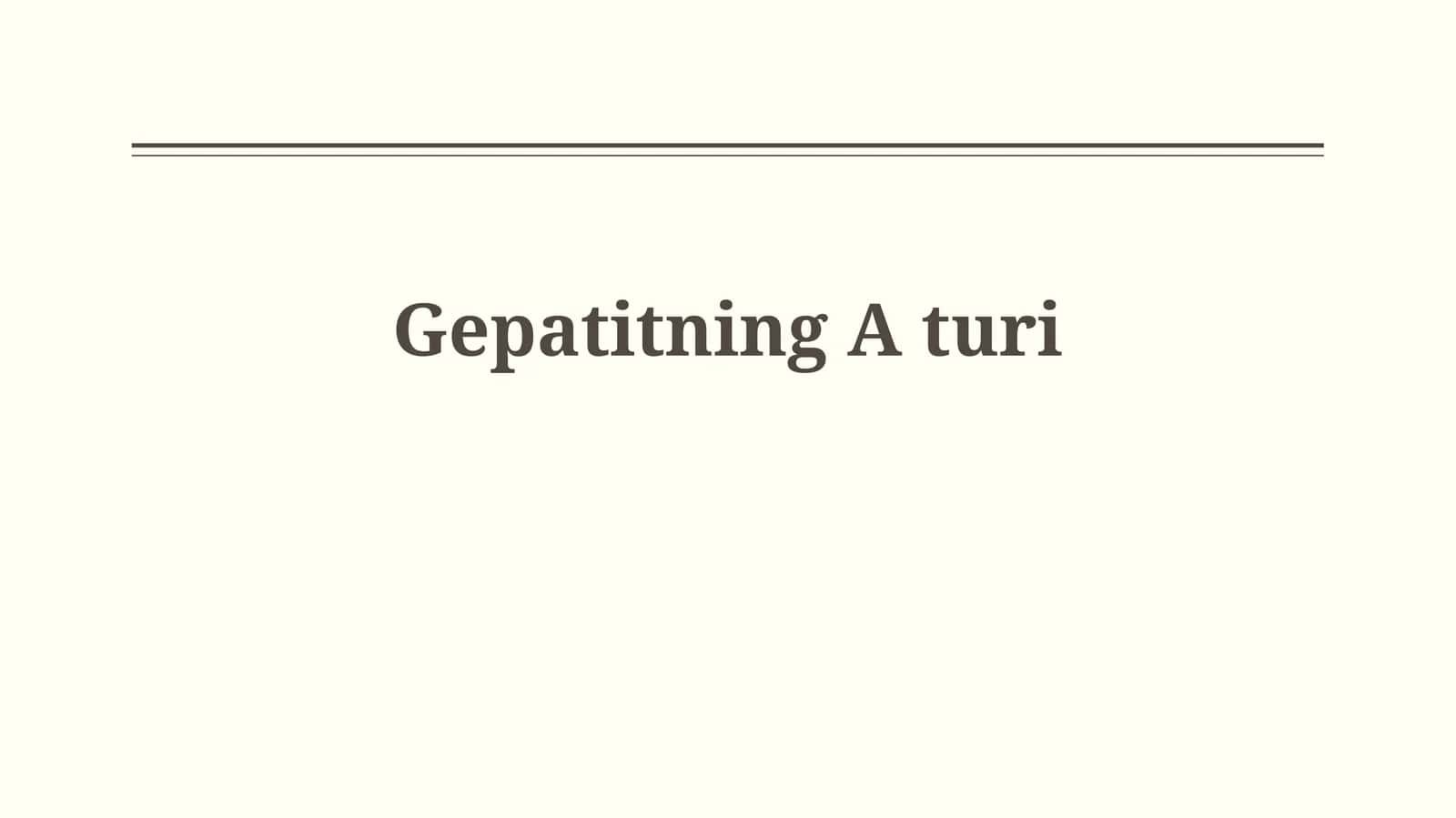 Gepatitning Aturi 1