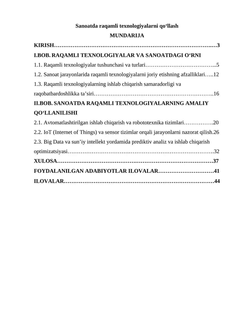 Sanoatda raqamli texnologiyalarni qo‘llash 1