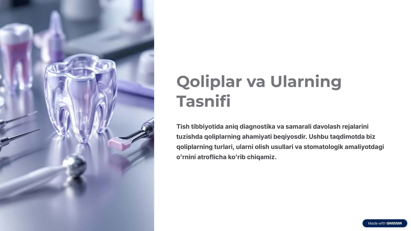 Qoliplar va Ularning Tasnifi 1