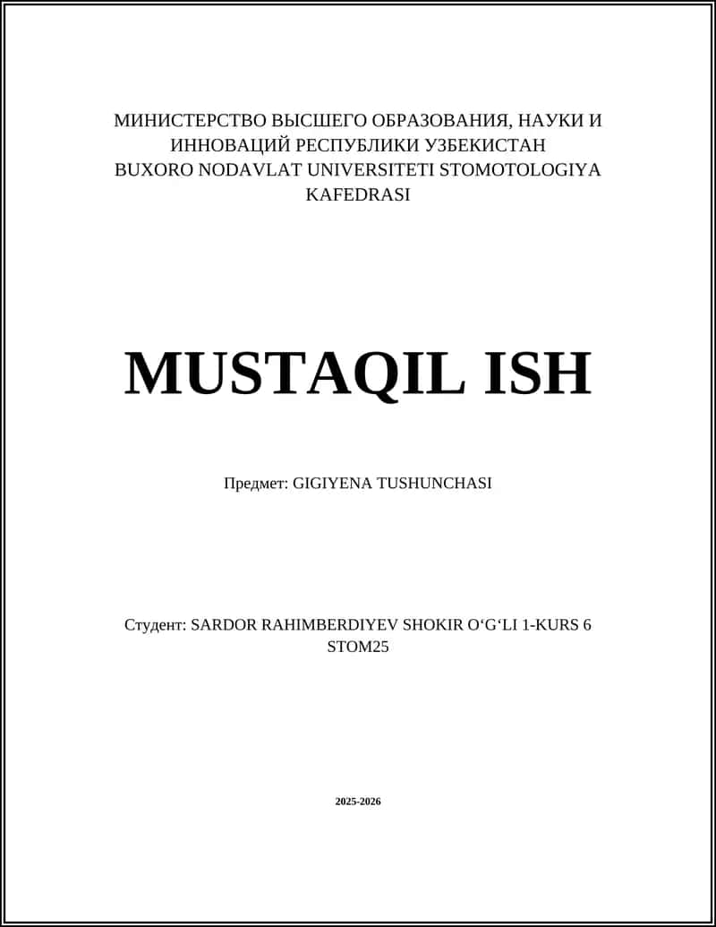 GIGIYENA TUSHUNCHASI 1