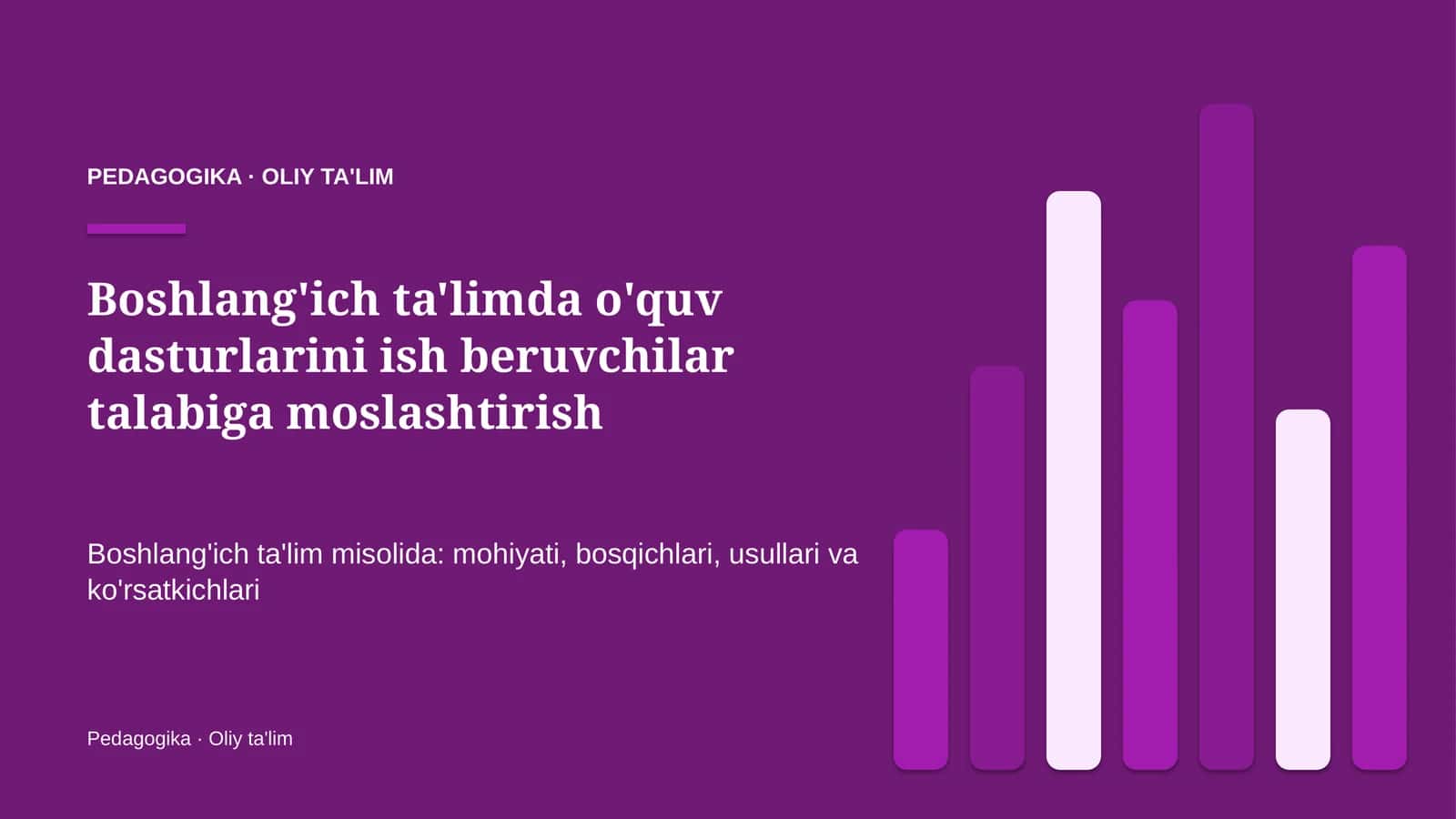 Boshlang'ich ta'limda o'quv dasturlarini ish beruvchilar talabiga moslashtirish 1