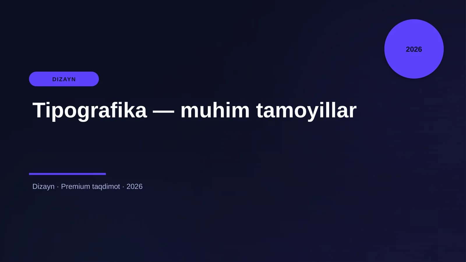 Tipografika — muhim tamoyillar 1