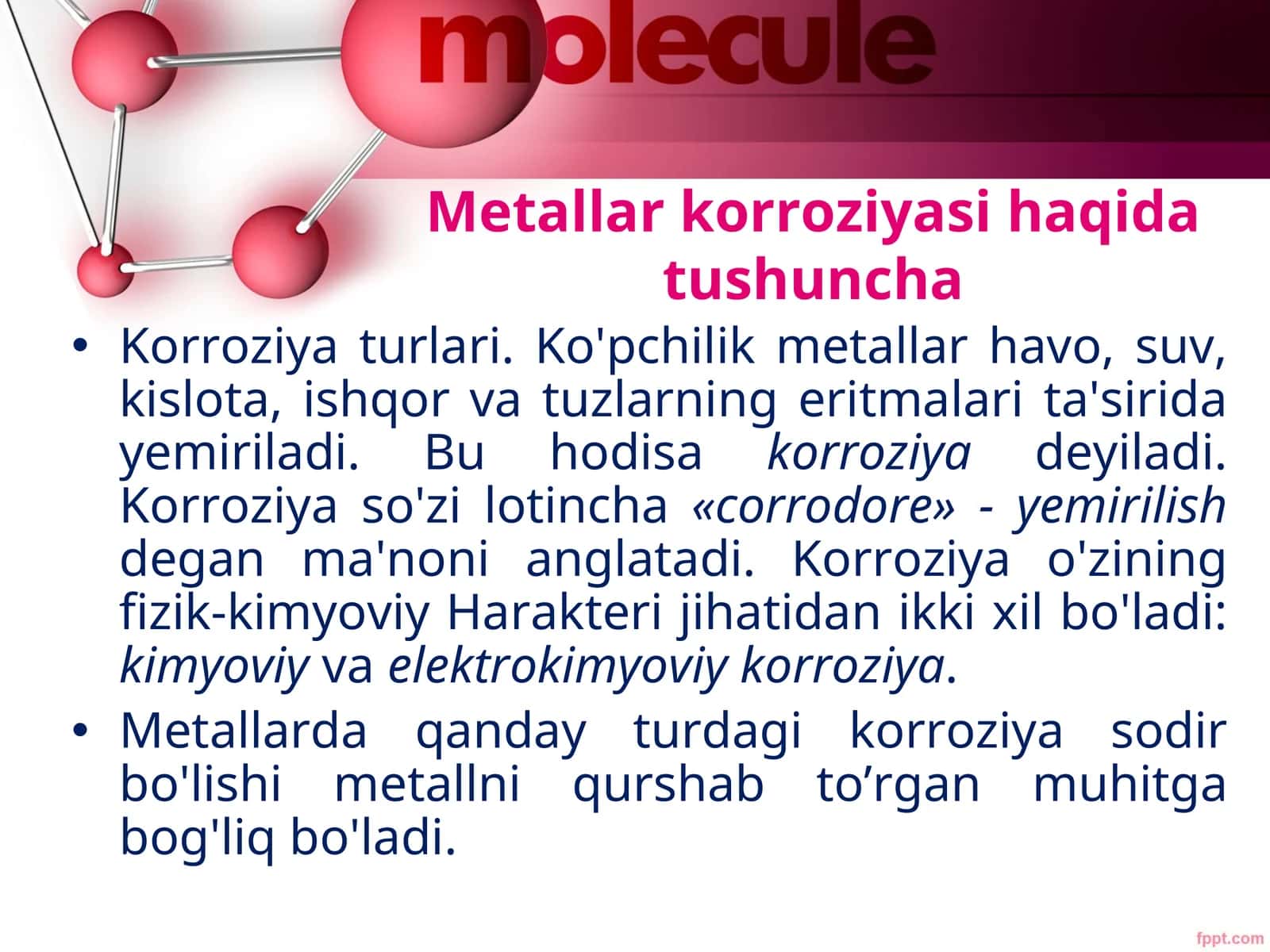 Metallar Korroziyasi 1