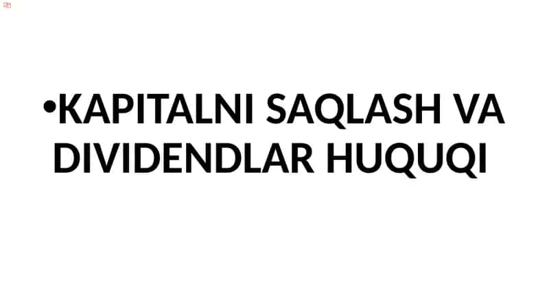 Kapitalni saqlash 1