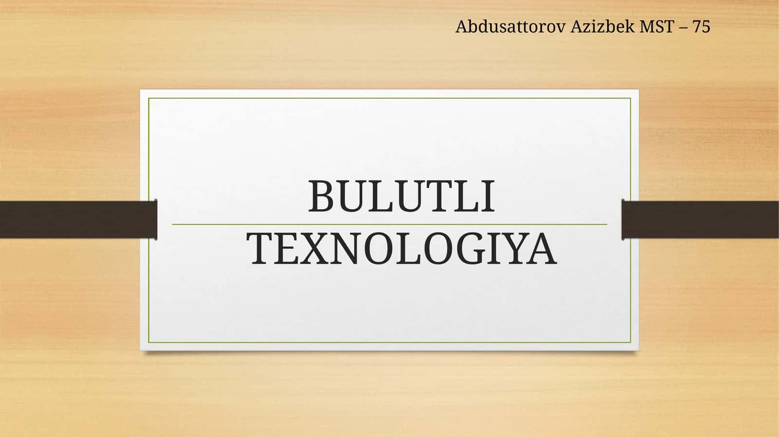 Bulutli Texnologiya 1