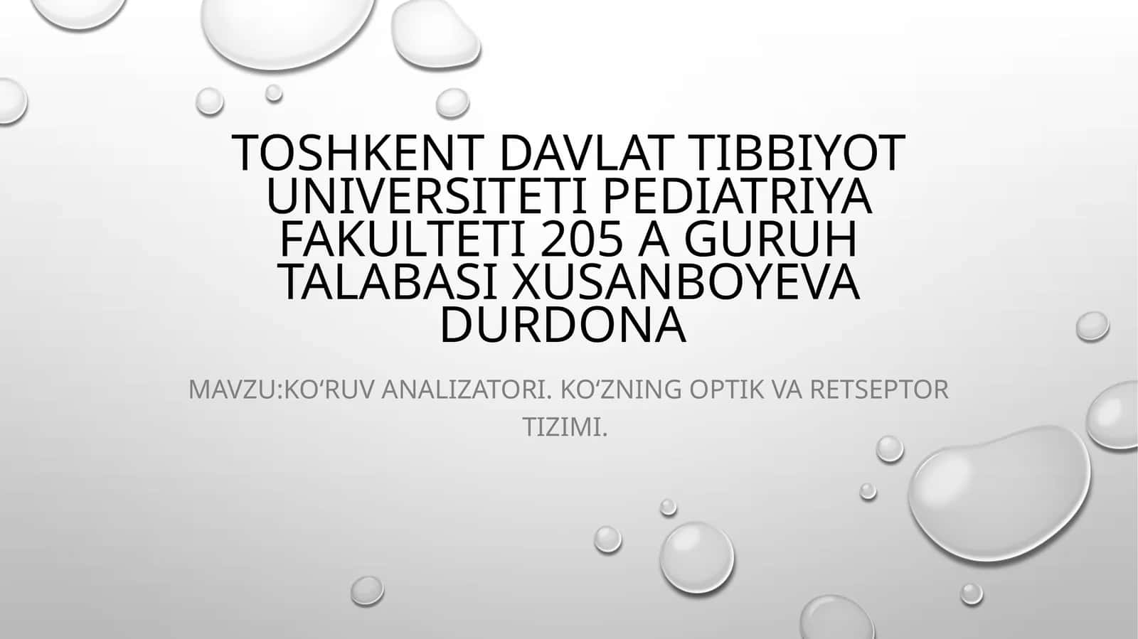 Koʻruv analizatori. Koʻzning optik va retseptor tizimi 1