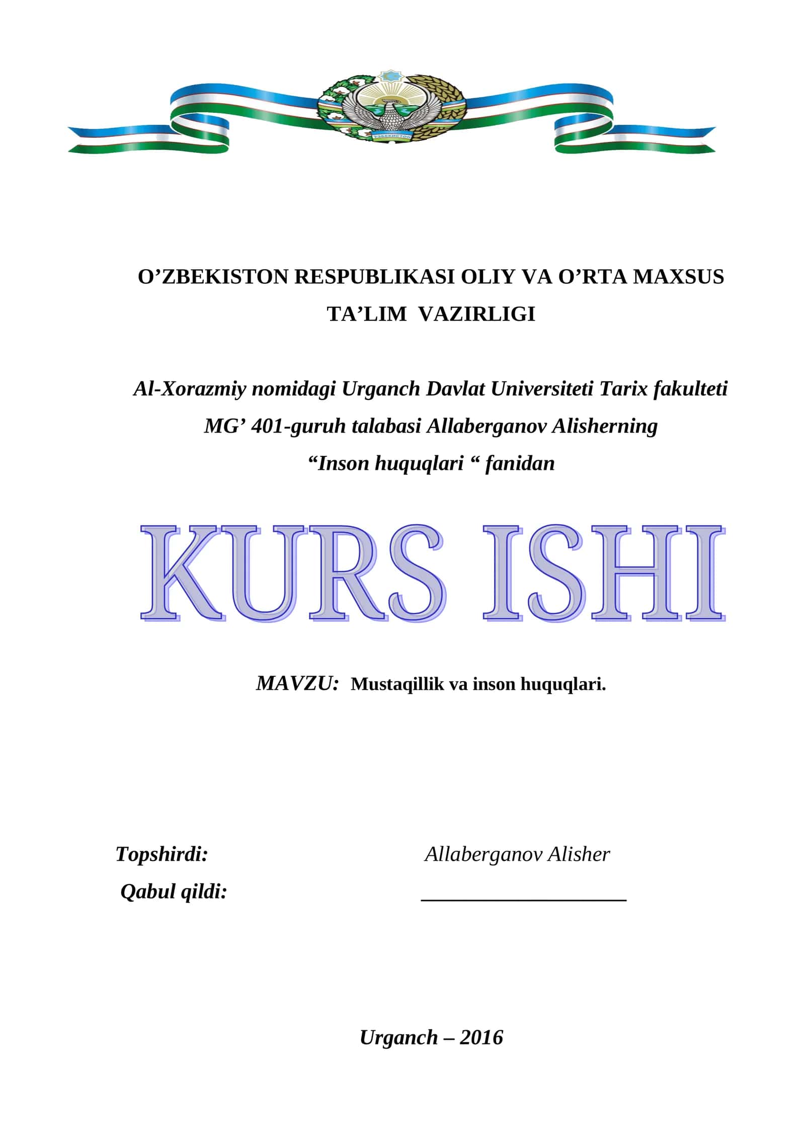 Mustaqillik va inson huquqlari 1