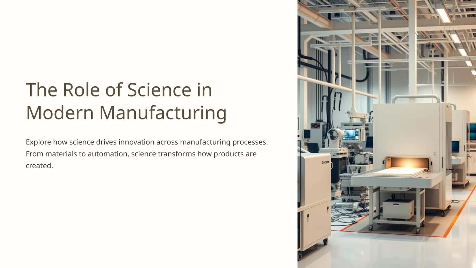 The Role of Science in Modern Manufacturing 1