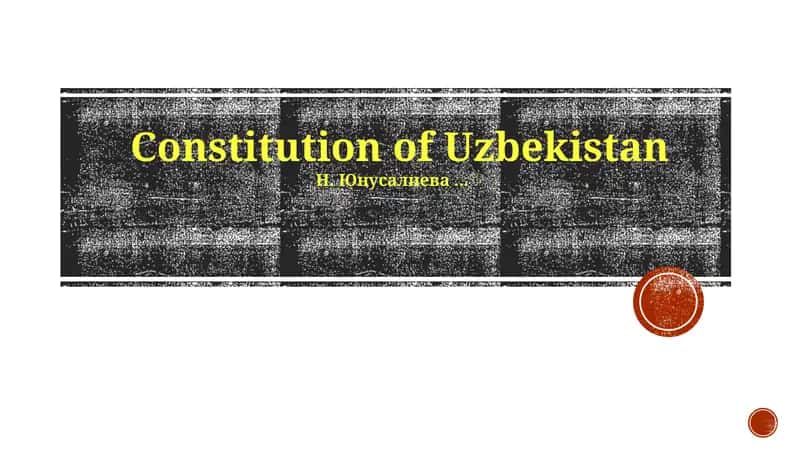 Constitution of Uzbekistan 1