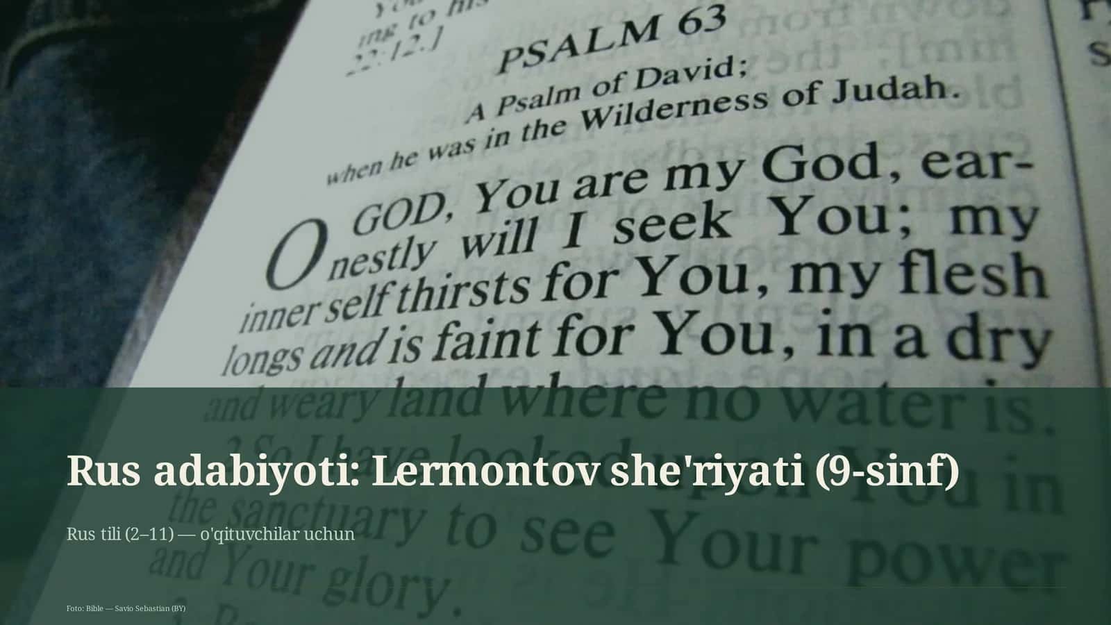Lermontov she'riyati (9-sinf) 1