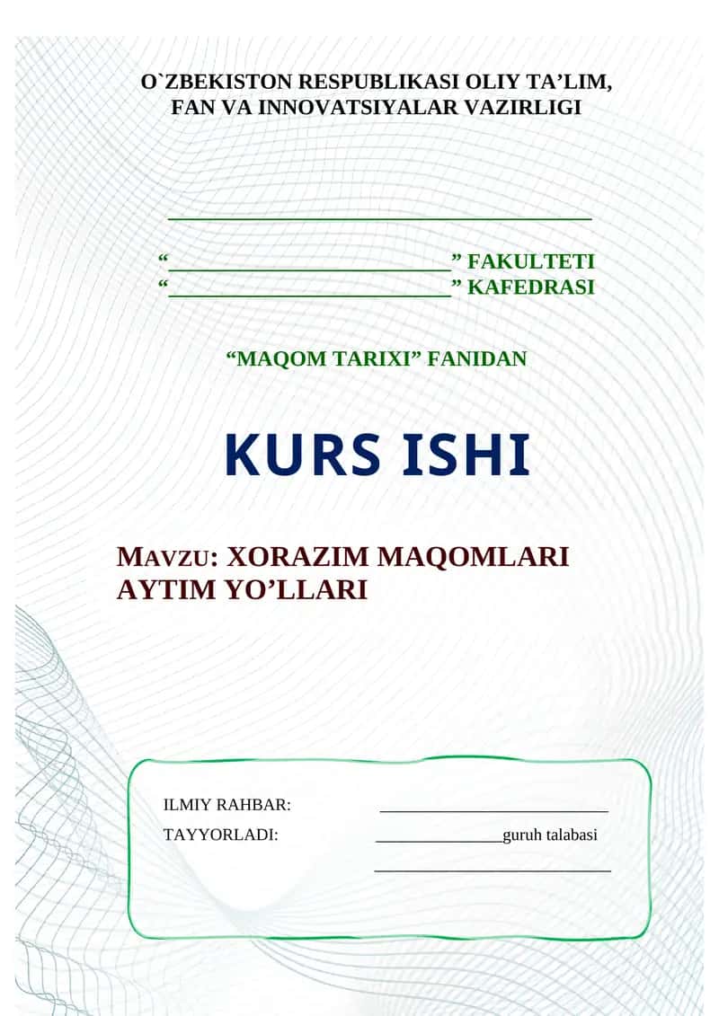 XORAZIM MAQOMLARI AYTIM YO’LLARI 1
