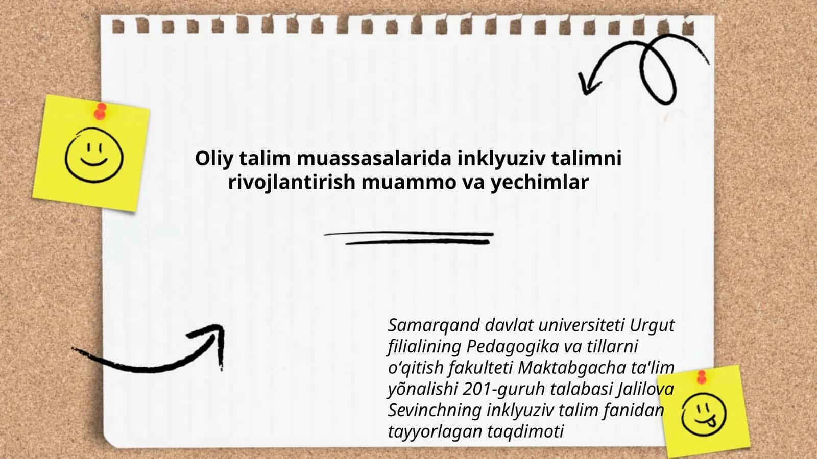 Inklyuziv talimni rivojlantirish muammo va yechimlar 1