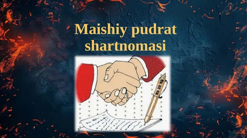 Maishiypudrat shartnomasi 1