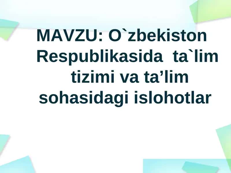 Ta`lim Prinsiplari 1
