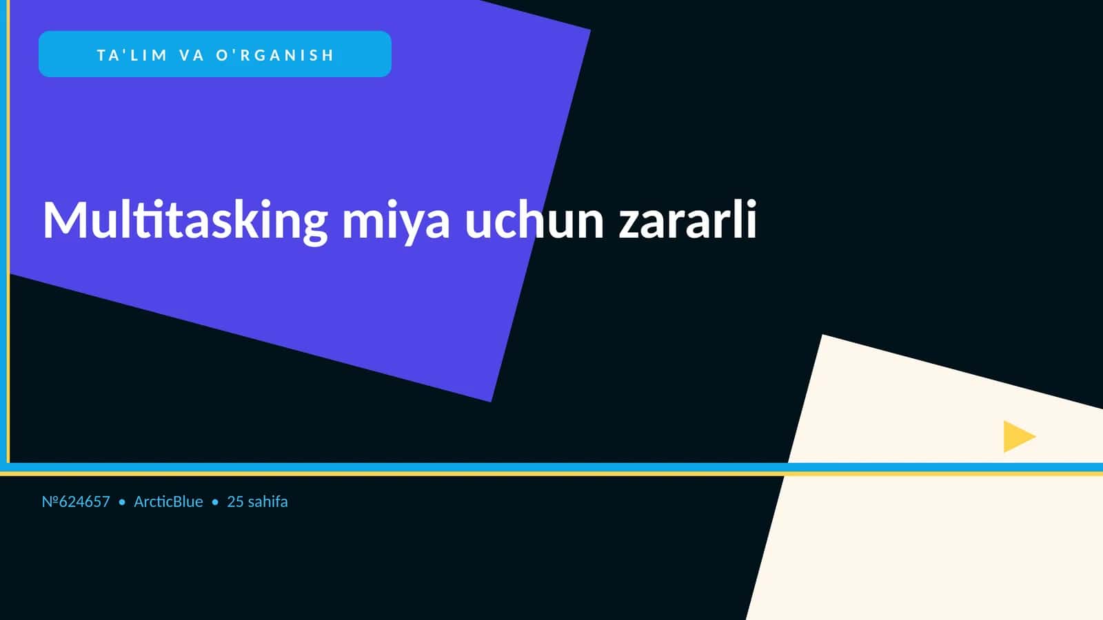 Multitasking miya uchun zararli 1