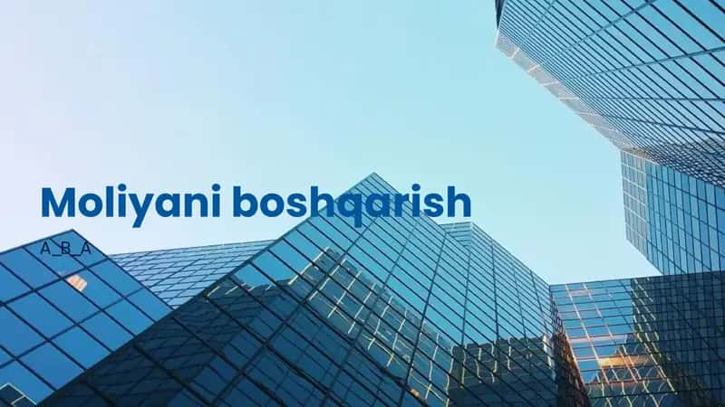 Moliyaviy Boshqarish Asoslari 1