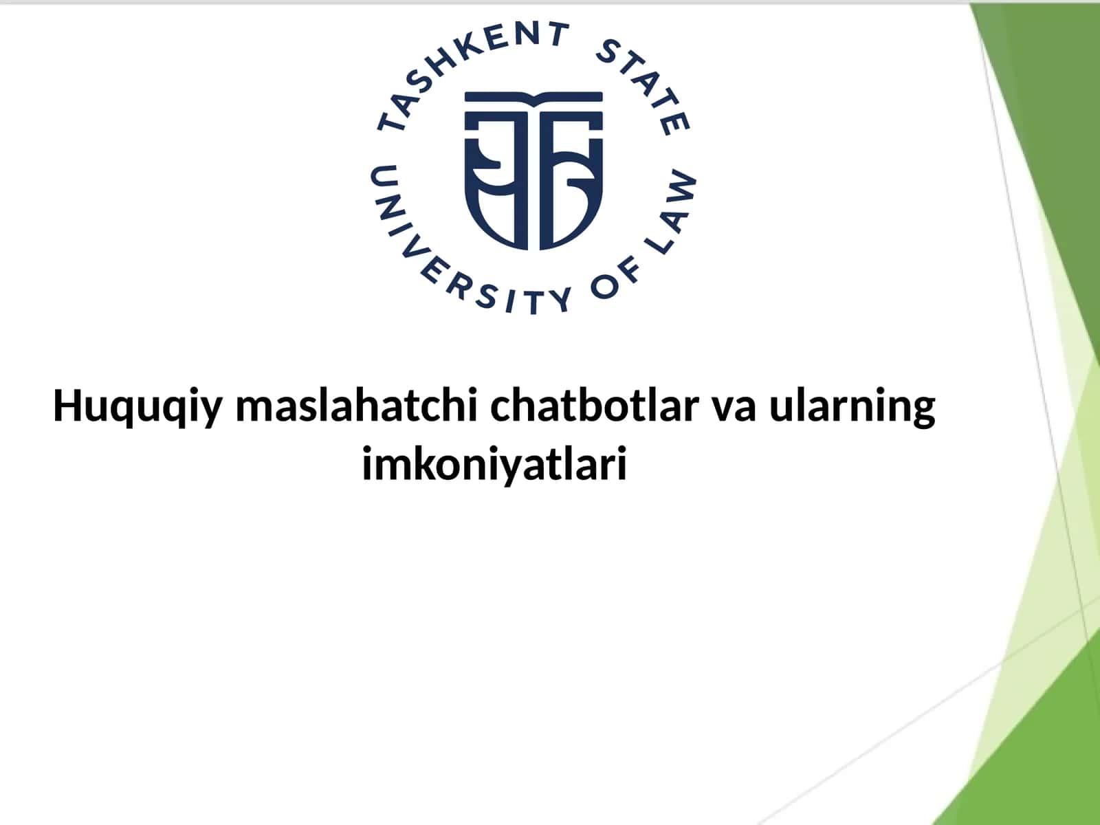 Huquqiy maslahatchi chat botlar va ularning imkoniyatlari 1