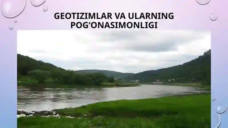 GEOTIZIMLAR VA ULARNING POG‘ONASIMONLIGI