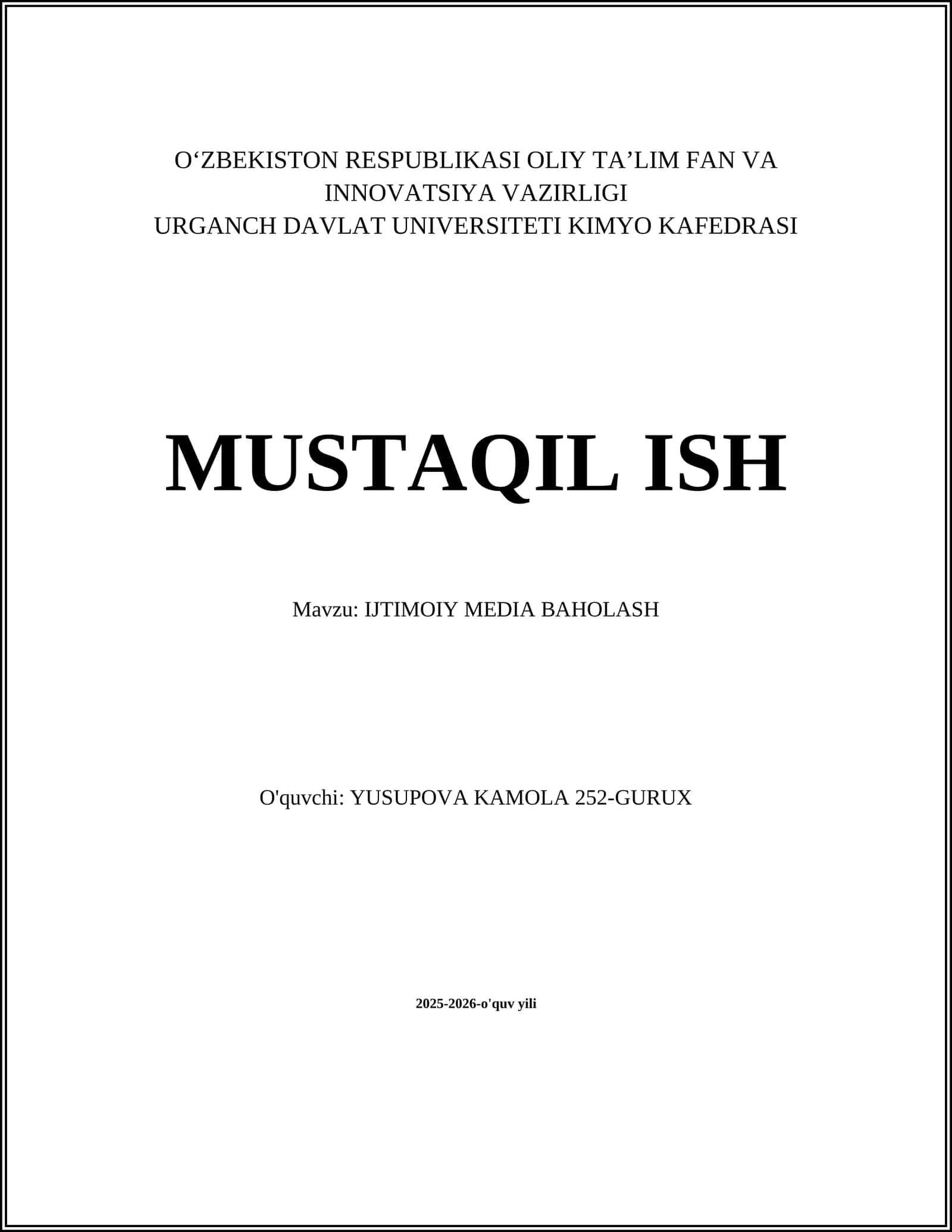 IJTIMOIY MEDIA BAHOLASH 1