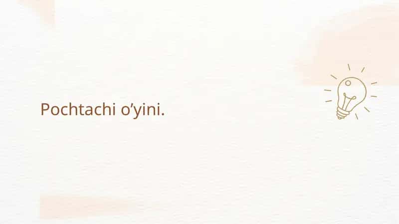 Pochtachi o'yini 1