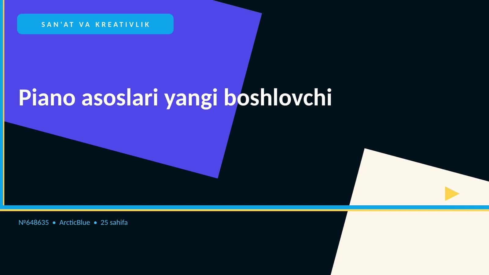 Piano asoslari yangi boshlovchi 1