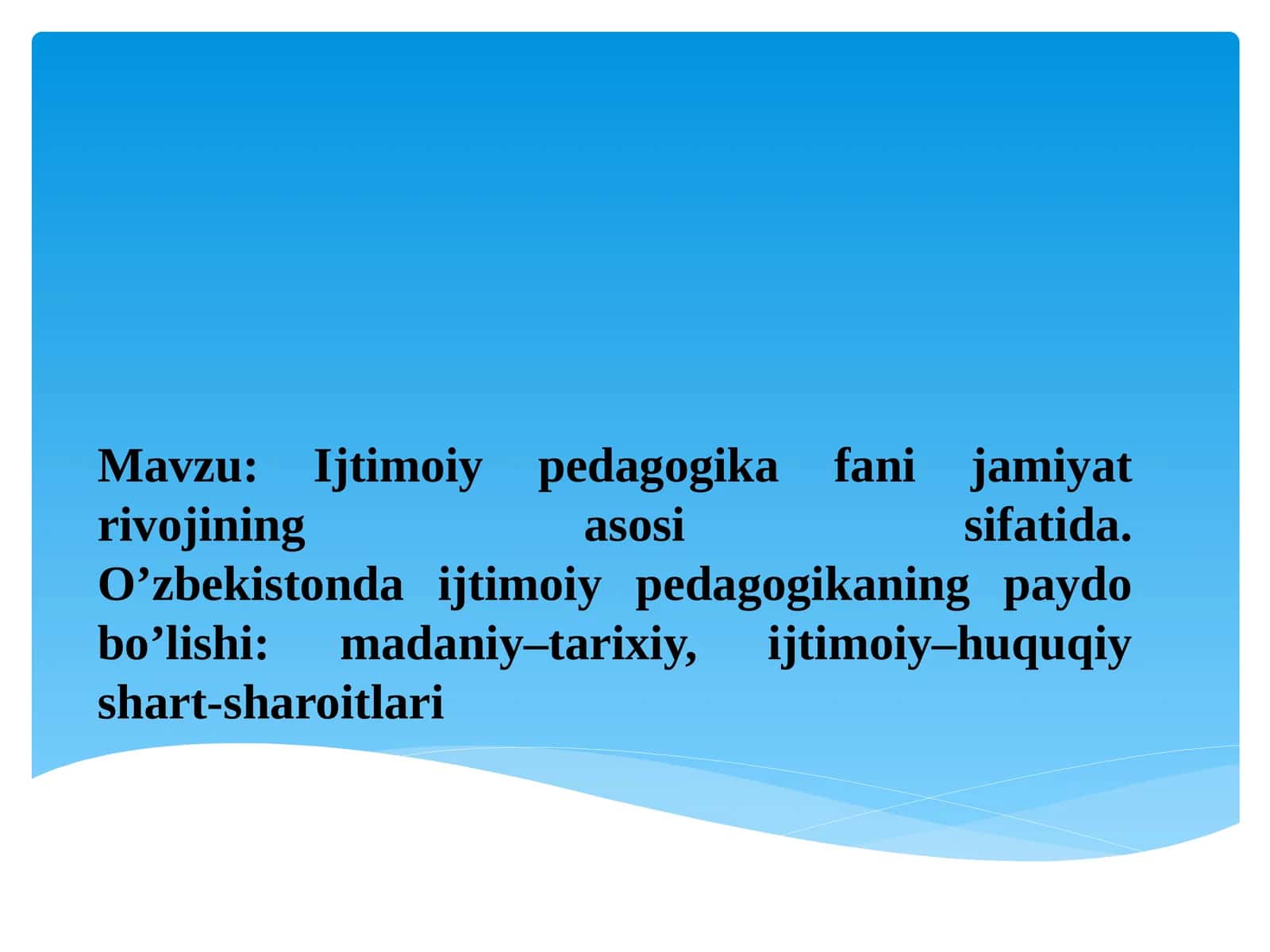 Ijtimoiy pedagogika fani 1