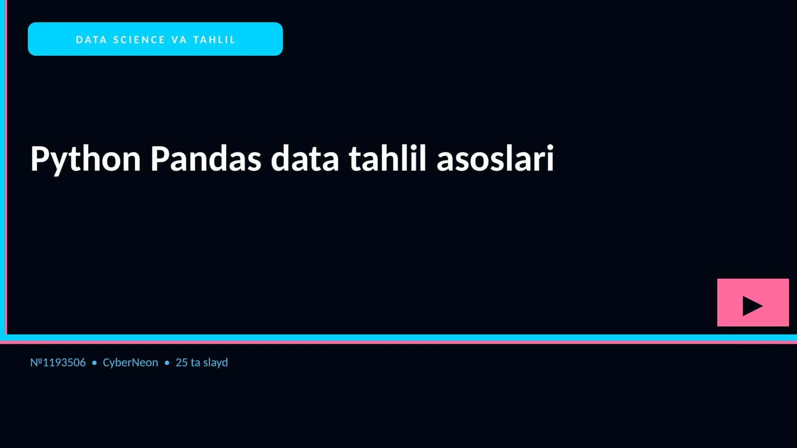 Python Pandas data tahlil asoslari 1