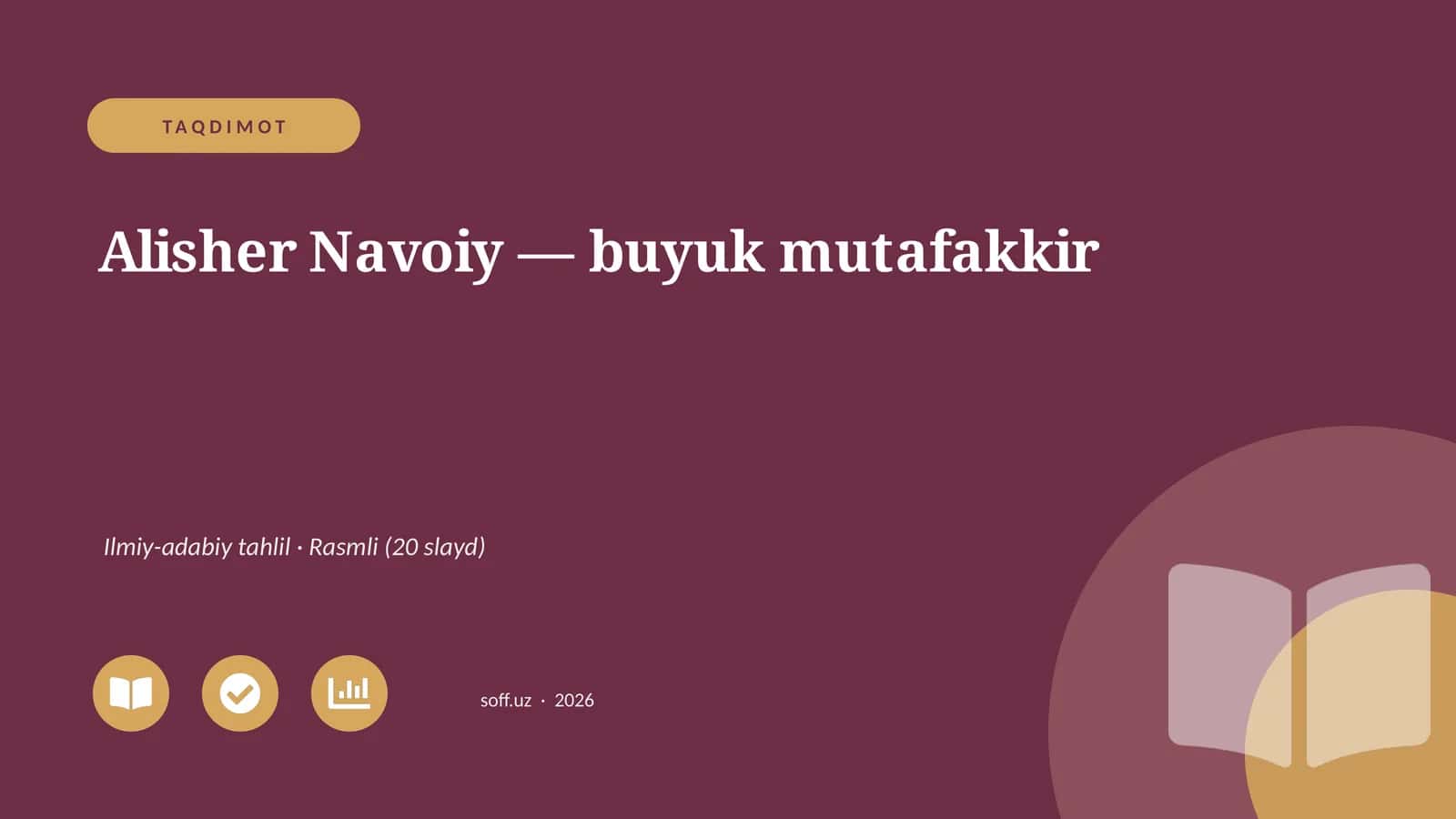 Alisher Navoiy — buyuk mutafakkir 1