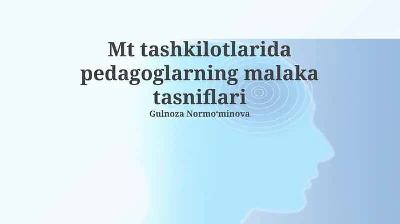 Malaka oshirish tizimi 1