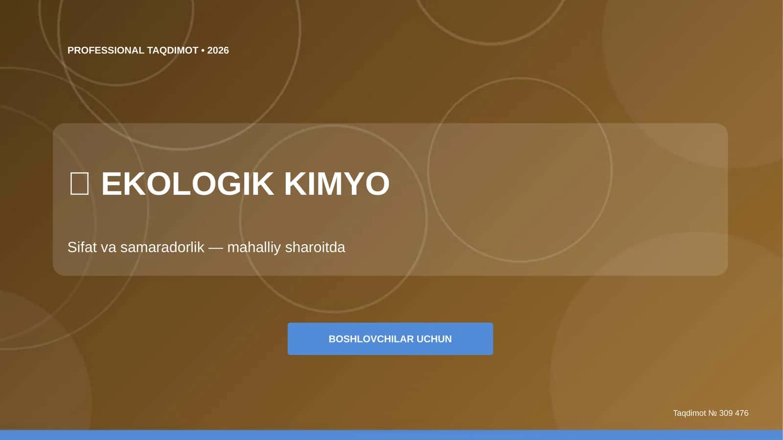 Ekologik Kimyo 1