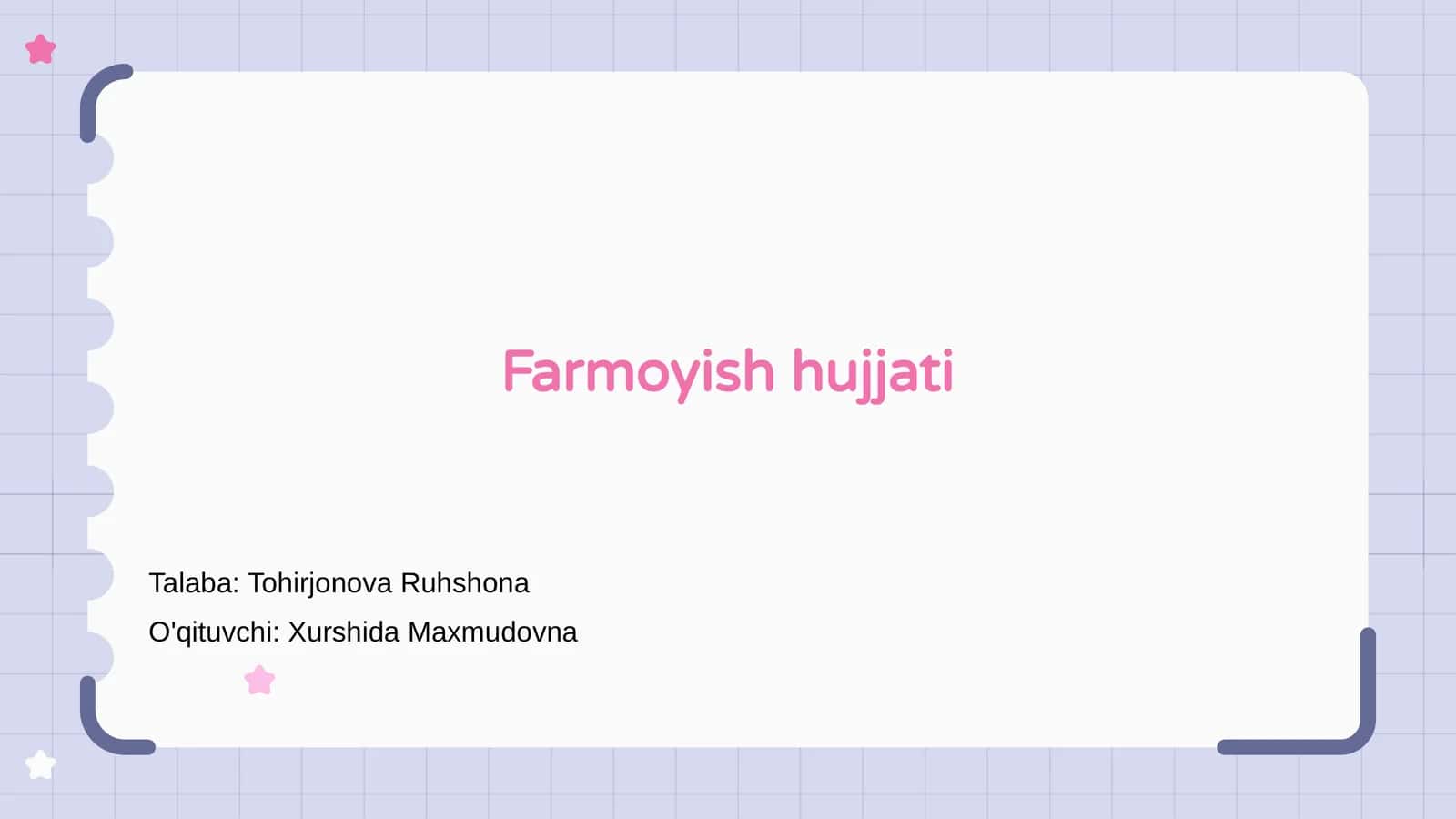 Farmoyish hujjati 1