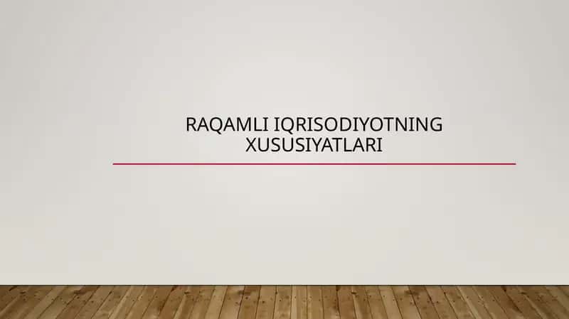 Raqamli iqtisodiyotning afzalliklari 1