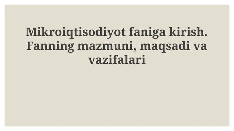 Mikroiqtisodiyotfanigakirish 1